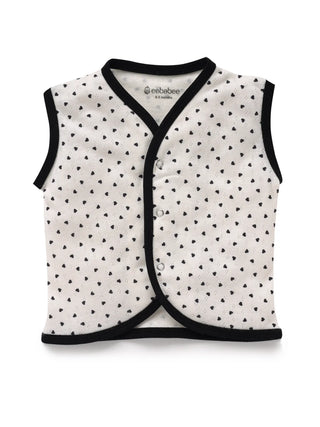 Sleeveless white & black jabla set for baby - Kidulan