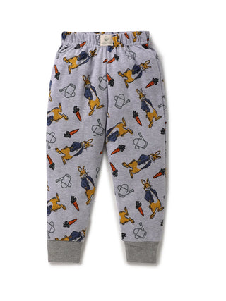Full sleeve orange rabbit pattern in white pajama set for baby - Kidulan