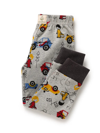 Full sleeve graphic pattern in white with black border pajama set for baby - Kidulan