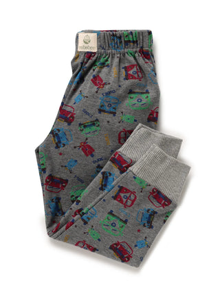 Full sleeve graphic pattern in grey pajama set for baby - Kidulan