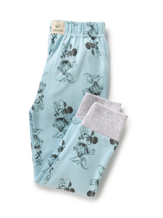 Full sleeve black graphic pattern in cyan pajama set for baby - Kidulan