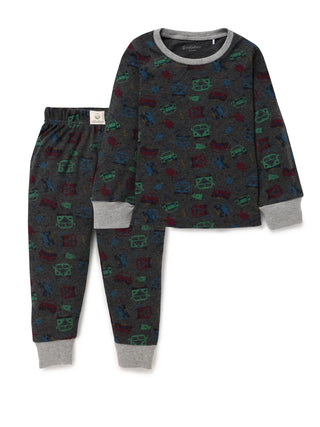 Full sleeve grey pajama set for baby - Kidulan