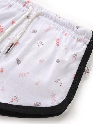 Sleeveless white & black border jabla set for baby - Kidulan