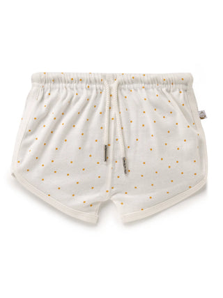 Sleeveless dot pattern in cream cotton jabla set for baby - Kidulan