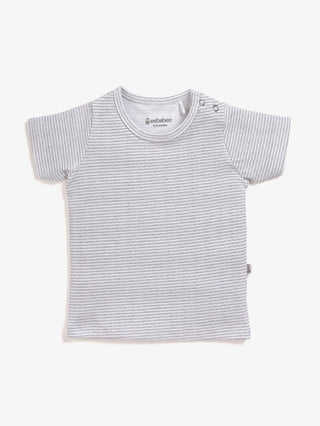 BABY BOYS STRIPED TEE & DENIM SHORTS SET - Kidulan
