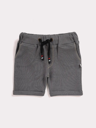 Half sleeve blue & grey denim shorts & t-shirt set for baby - Kidulan