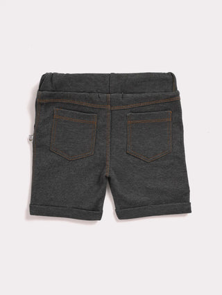 Grey denim shorts for baby boys - Kidulan
