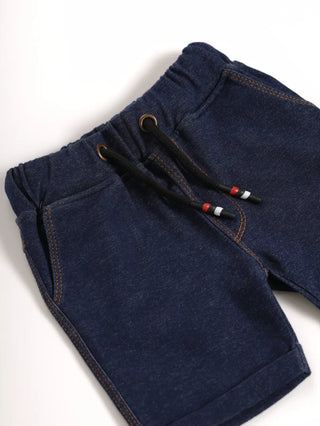 Navy blue denim shorts for baby - Kidulan