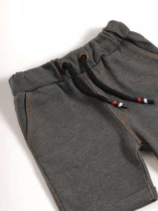 Grey denim shorts for baby boys - Kidulan