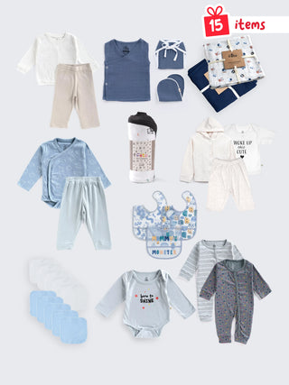 Unisex Baby Essentials Mega Bundle – 15 Items - Kidulan