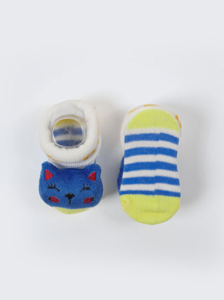 Baby Plush Rattle Socks Strawberry & Cat Design - Kidulan