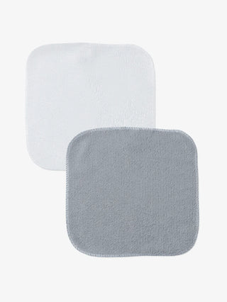 Grey & white washcloth combo for baby boys & girls - Kidulan
