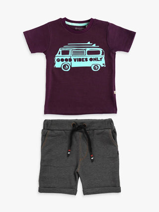 DENIM SHORTS & TEE SET - Kidulan