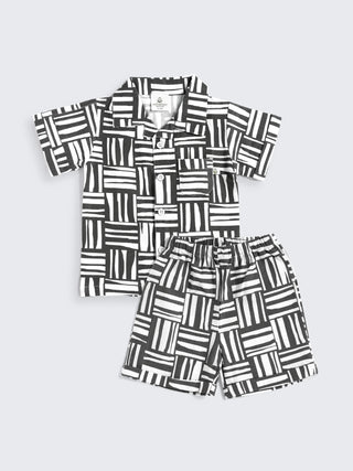 Stylish 2 - Piece Cotton Co - Ord Sets for Boys & Girls – Stripes & Monochrome - Kidulan