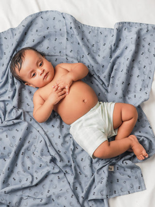 FETO COTTON MUSLIN SWADLE WRAP - BUTTERFLY RAINBOW - Kidulan