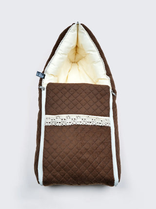 Baby Carry Nest – Brown Cotton Soft Newborn Sleeping Bag - Kidulan