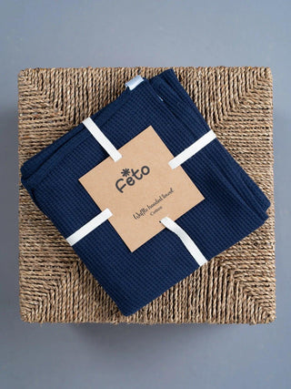 BABY WAFFLE HOODED TOWEL