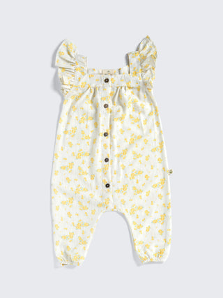 Yellow Bloom Ruffle Jumpsuit - Kidulan