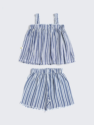 Striped Charm Co - ord Set for Girls - Kidulan
