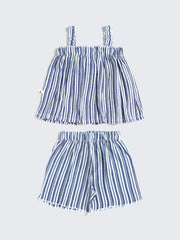 Striped Charm Co-ord Set for Girls