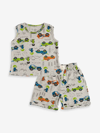 BOYS SLEEVELESS T-SHIRT & SHORTS SET - Kidulan