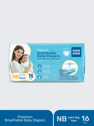 Baby Diapers – Newborn Tape Style (NB, 16 pcs) - Kidulan