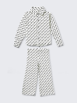 Girls Black Floral Print Co - ord Comfy Set - Kidulan