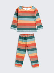 cozy striped pajama set