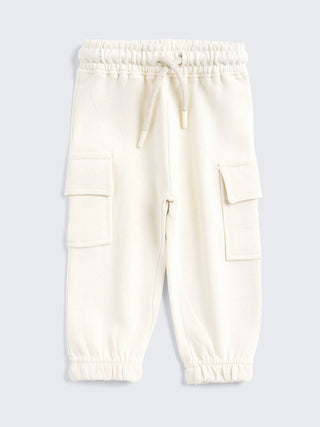 Eebabee Solid Cargo Jogger Pants - Cream White - Kidulan