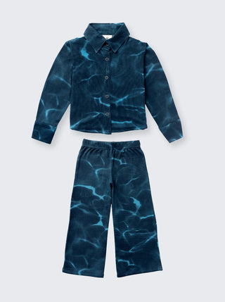 Girls' Ocean Waves Comfy Co - ord Set - Kidulan