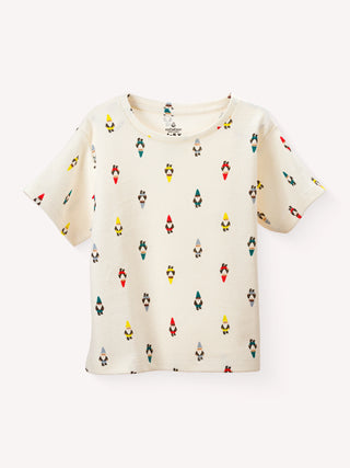 Boys' Picnic Combo – Printed Relaxed Tee & Cargo Shorts Set - Kidulan