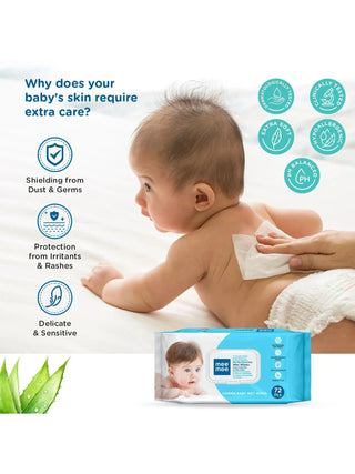 Aloe Vera Baby Wet Wipes Combo Pack (432 Wipes) - Kidulan