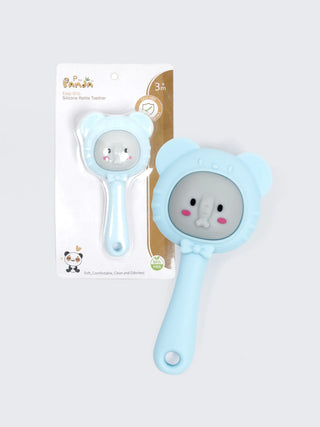 Easy Grip Silicone Baby Rattle Teether – BPA Free Baby Teething Toy - Kidulan