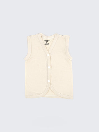 Baby Cotton Jabla Vest Set – Solid Pastel Sleeveless Front Open Baby Jabla Combo (3 Pieces) - Kidulan