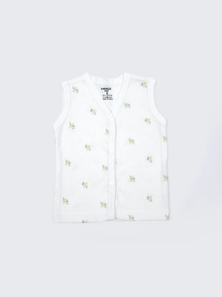 Baby Cotton Jabla & Shorts Set – Tiny Floral Print Sleeveless Baby Wear Combo (2 Sets) - Kidulan