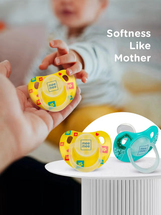 Orthodontic Baby Pacifier Soother BPA Free (2 Pcs) – Yellow & Green - Kidulan