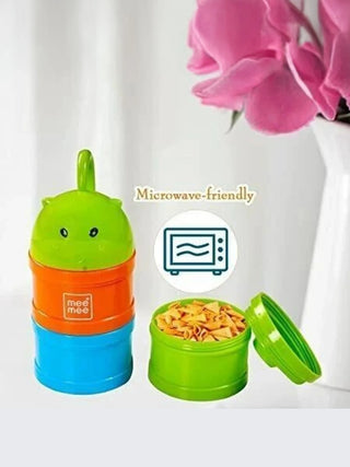 Portable Baby Food & Milk Powder Storage Container – 3 Layer Stackable Dispenser - Kidulan