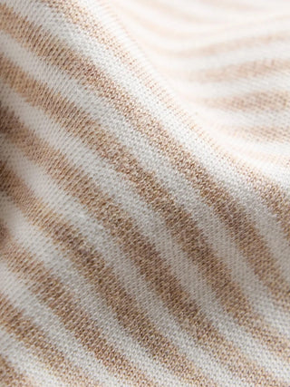 Organic Cotton Beige Striped Soft Ribbed Bodysuit - Kidulan