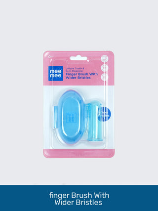 Baby Gum Cleaning Finger Brush with Storage Case (Blue) - Kidulan