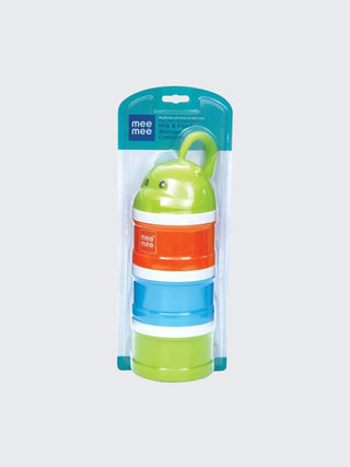 Portable Baby Food & Milk Powder Storage Container – 3 Layer Stackable Dispenser - Kidulan