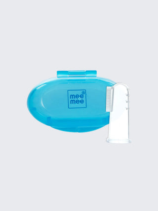 Baby Gum Cleaning Finger Brush with Storage Case (Blue) - Kidulan