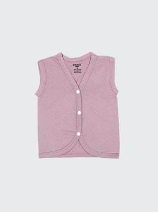 Baby Cotton Jabla Vest Set – Solid Pastel Sleeveless Front Open Baby Jabla Combo (3 Pieces) - Kidulan
