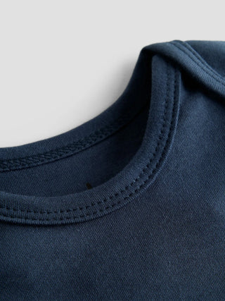 Organic Cotton Navy Blue Soft Bodysuit - Kidulan