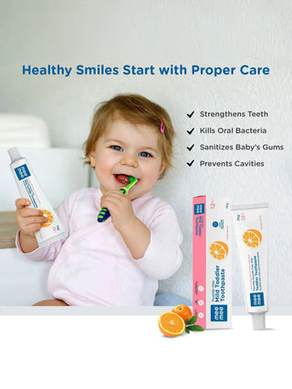 Fluoride - Free Mild Toddler Toothpaste Combo (Orange Flavor) - Kidulan