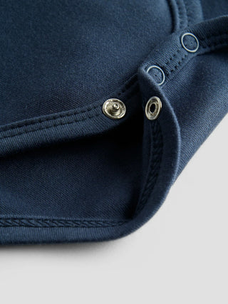Organic Cotton Navy Blue Soft Bodysuit - Kidulan