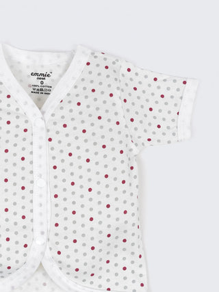 Baby Cotton Jabla & Shorts Set – Star Print, Polka Dot & Tiny Floral Print Half Sleeve Baby Outfit Combo (3 Sets) - Kidulan