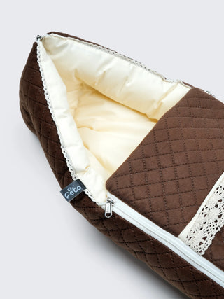 Baby Carry Nest – Brown Cotton Soft Newborn Sleeping Bag - Kidulan