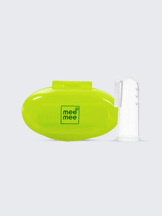 Baby Gum Cleaning Finger Brush with Storage Case (Green) - Kidulan