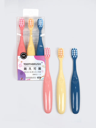 Soft Bristle Kids Toothbrush Set – Gentle Baby & Toddler Toothbrush Pack (3 Pieces) - Kidulan