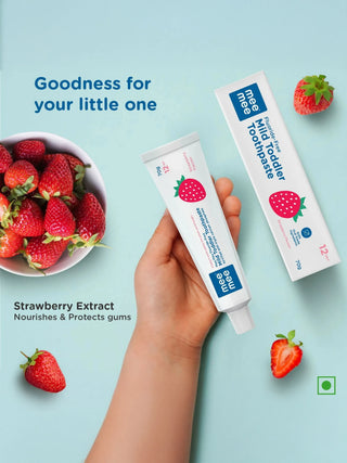 Fluoride - Free Mild Toddler Toothpaste Combo - Strawberry Flavor - Kidulan